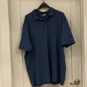 Callaway Opti-dri collection size XXL blue and black stripped golf shirt.